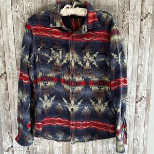 Wallin & Bros Men’s Cotton Western Button Down Shacket Medium